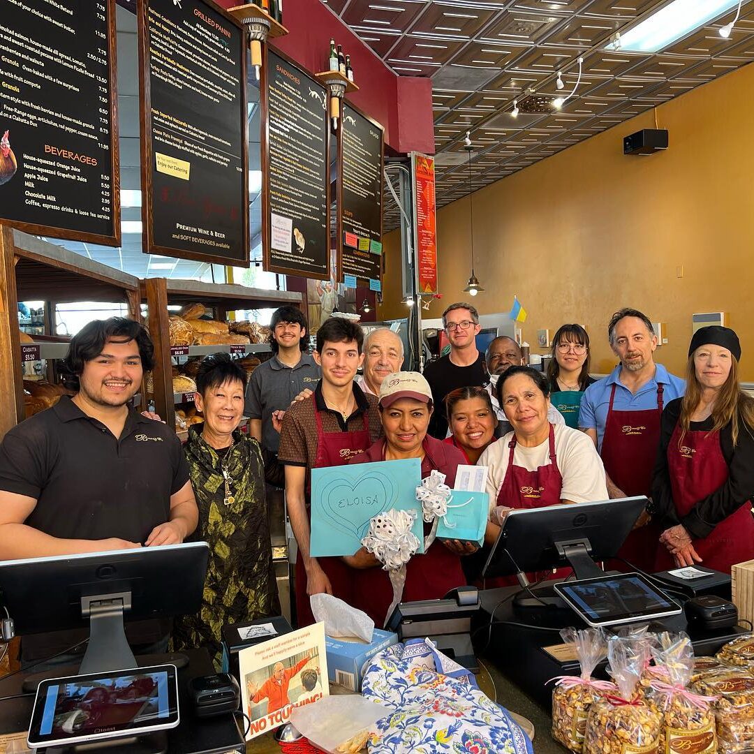 Cafe staff welcomes you