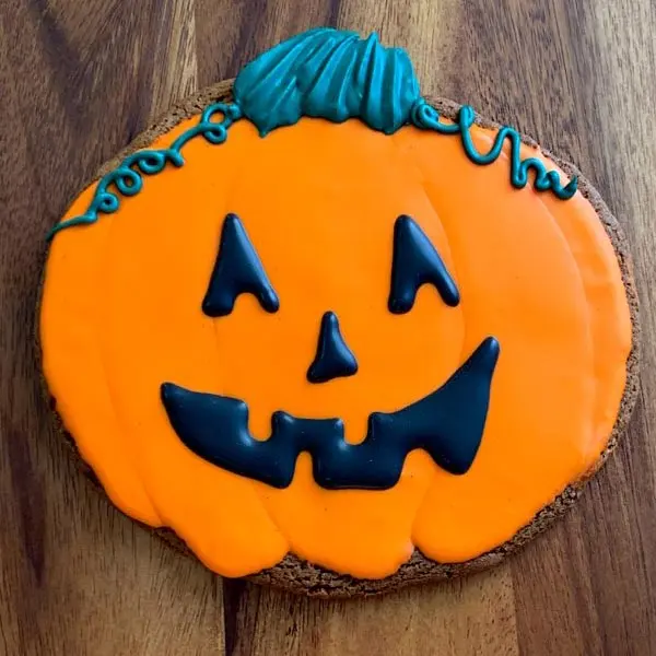 halloween pumpkin cookie