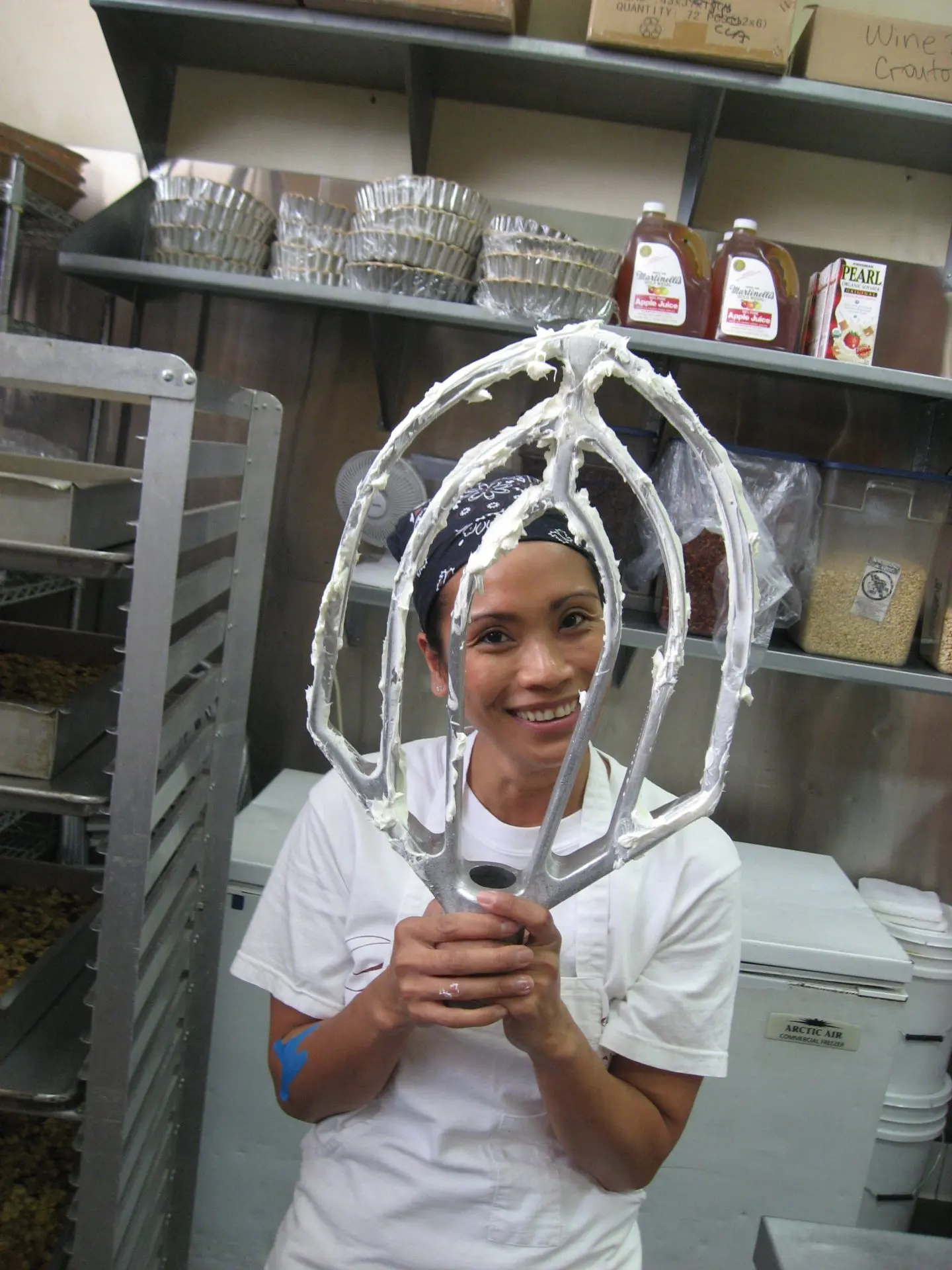 happy bakery worker