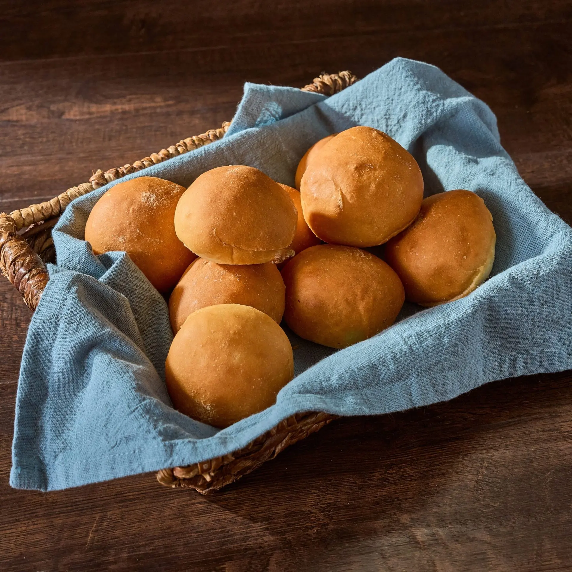 slider buns in a basket