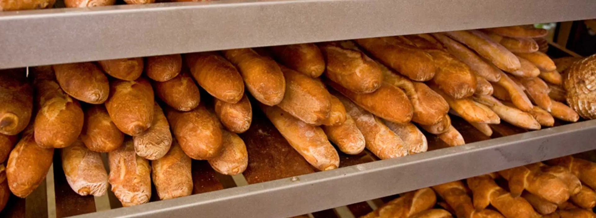 baguettes in rack